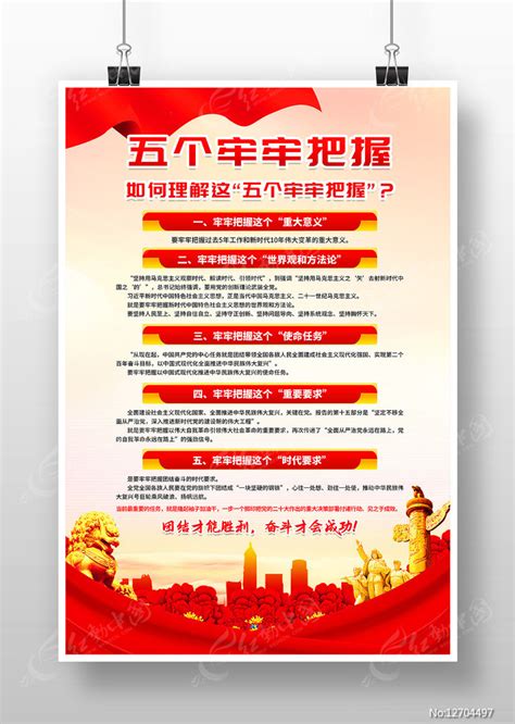 如何理解这五个牢牢把握宣传海报图片_海报_编号12704497_红动中国
