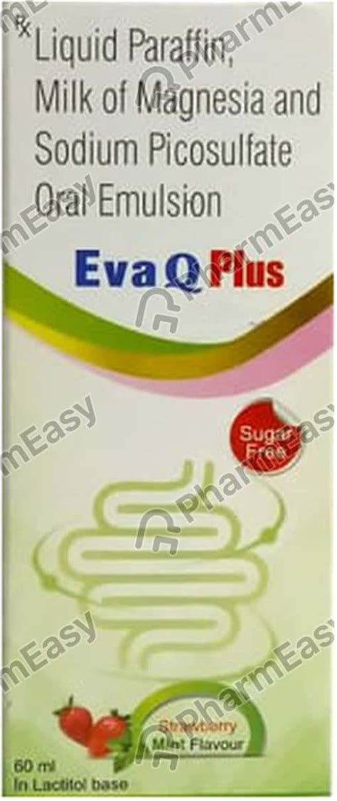 Eva Q Plus Strawberry Mint Flavour Sugar Free Bottle Of 60ml Emulsion ...