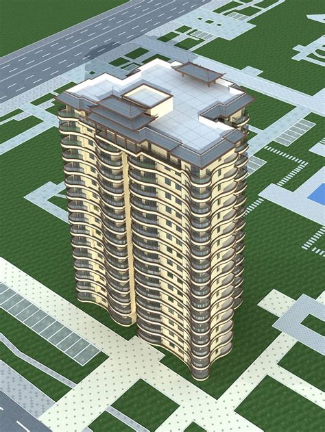 欧式小高层住宅楼3dmax 模型下载-光辉城市