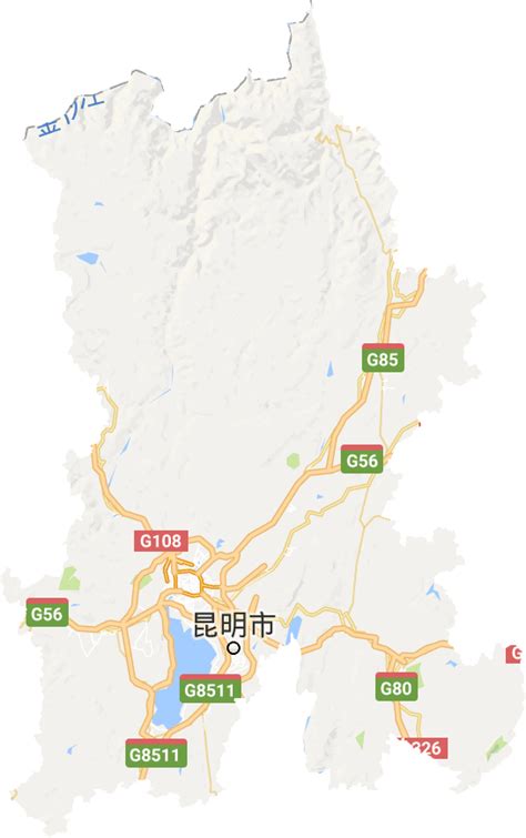 云南昆明地图图片