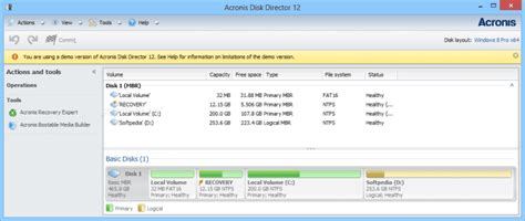 Скачать Acronis Disk Director 12.5 Rus + Ключ лицензионный