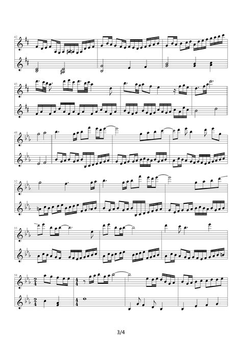 卡农欢乐版-双小提琴版 D调