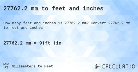 27762.2 mm to feet and inches | Convert