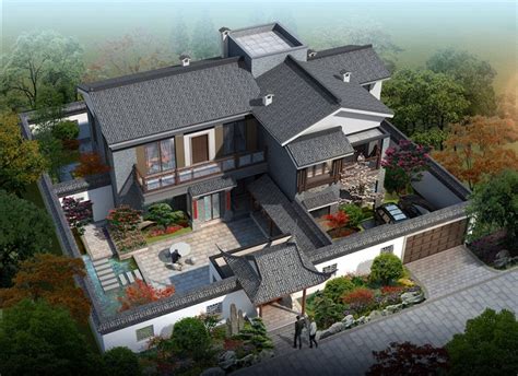 新中式房屋设计，农村自建房|空间|建筑设计|狮子座设计 - 原创作品 - 站酷 (ZCOOL)