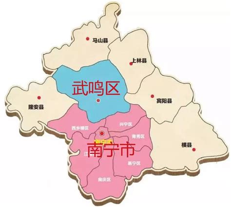 南宁市区地图2019,南宁市六区区域划分图,南宁_大山谷图库