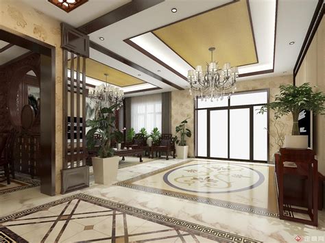 中式别墅室内装修图-大鹏室内装饰设计