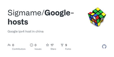 GitHub - Sigmame/Google-hosts: Google ipv4 host in china