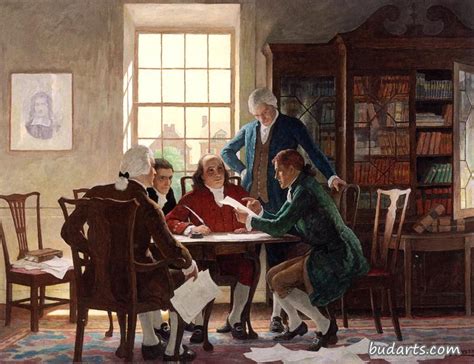 起草独立宣言-1776 - 纳维尔·康维斯·怀斯 - 画园网