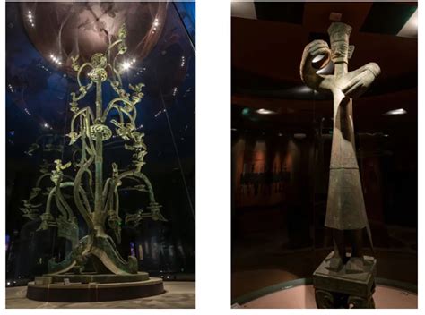 【三星堆】神秘文物探源(2)青铜大立人像拿的是什么、神树与祭坛解析【多图】 - 知乎