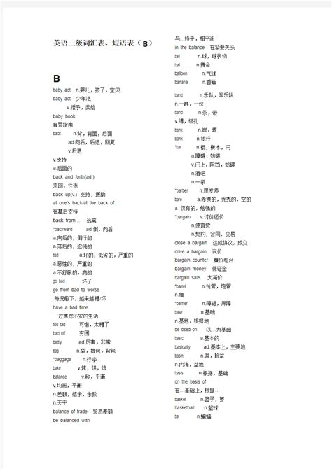 (完整版)最新《英语三级大纲词汇表》Word模板下载_编号lmgkbmbm_熊猫办公