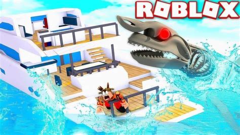 小飞象解说 Roblox鲨鱼模拟器 爆笑木筏生存！我变成大白鲨了？