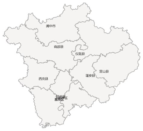 南充市行政区划地图：南充市辖3个区、5个县、代管1个县级市分别是哪些？