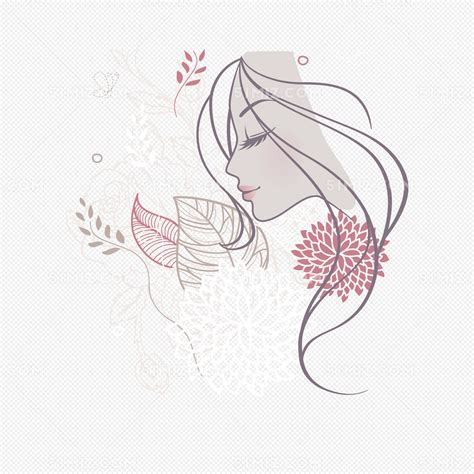 非主流头像线条女生