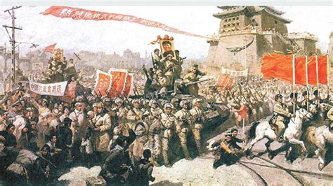 佳作欣赏丨油画《和平解放北平》重现当年场景 - 中国军网