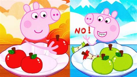 手绘定格动画：一个是红苹果，一个是青苹果，哪一种更好吃呢