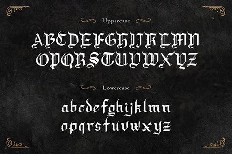 Draculie暗黑风格哥特式字母设计英文字体下载 – 看飞碟