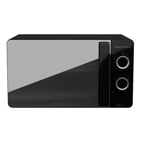 Cecotec Micro-ondes Noir ProClean 3140 Miroir. 700 W avec 6 niveaux ...