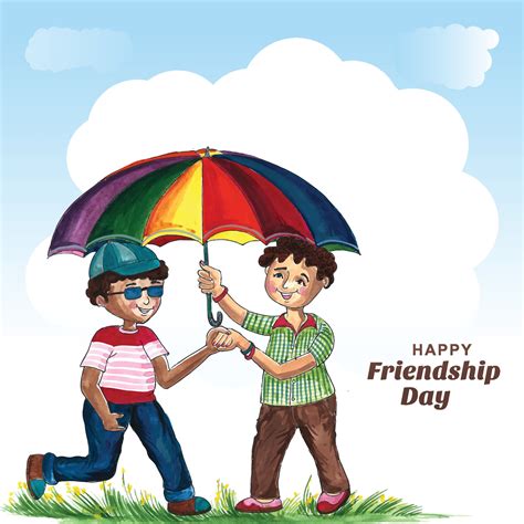 Happy friendship day greeting card background 9967713 Vector Art at ...