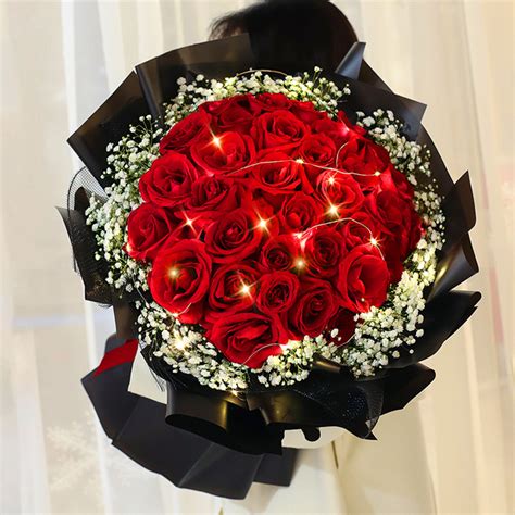 浪漫告白-33朵红玫瑰花束 - 维纳斯鲜花礼品网