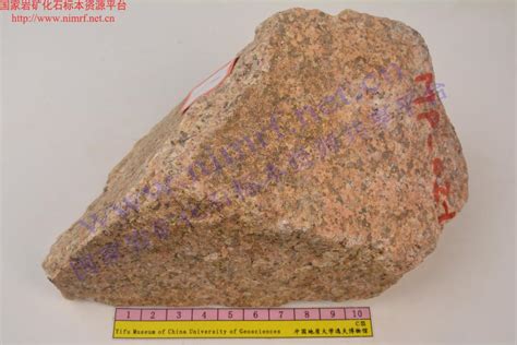 浅肉红色粗粒二长花岗岩_Light Salmon Coarse-grained Monzogranite_国家岩矿化石标本资源共享平台