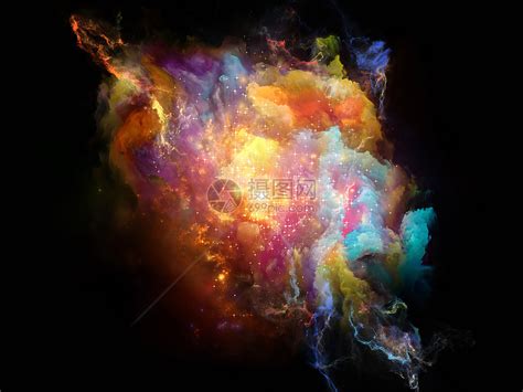 彩色星云宇宙花系列视觉上令人愉悦的构图,丰富多彩的纹理作品的艺术,创造力想象力高清图片下载-正版图片300078749-摄图网