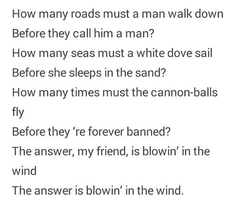 关于鲍勃•迪伦的 答案在风中飘荡（ Blowing in The Wind）歌词的解析？