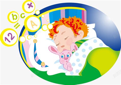 做梦睡觉的小男孩素材图片免费下载-千库网