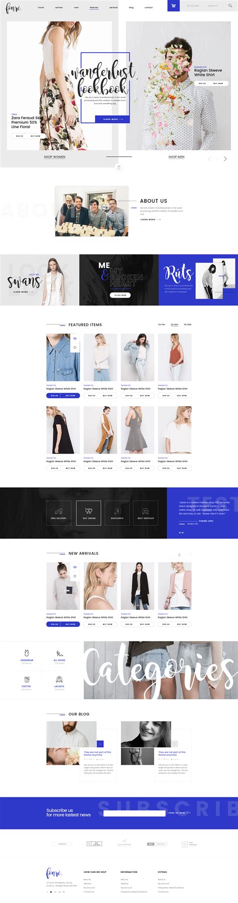 服装行业品牌宣传网站模板
