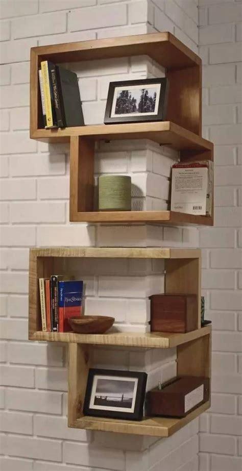 自制简易木头书架,木工做简单的书架图,废物利用小书柜_大山谷图库