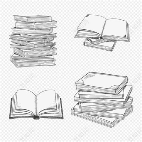 堆积的书籍简笔画(堆积书本简笔画) - 抖兔学习网