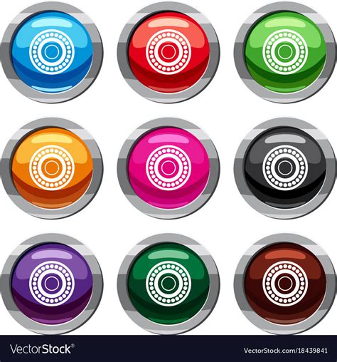 Bearing set 9 collection Royalty Free Vector Image
