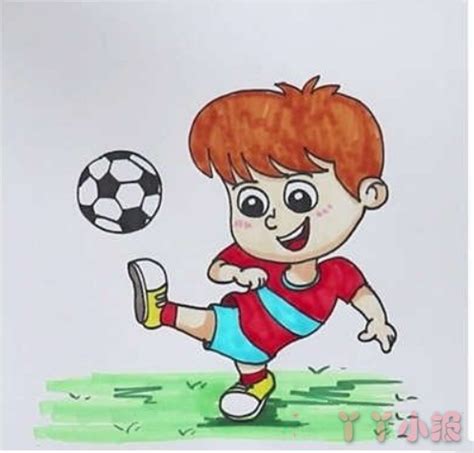 踢足球简笔画儿童画(踢足球简笔画儿童画 简单) - 抖兔教育