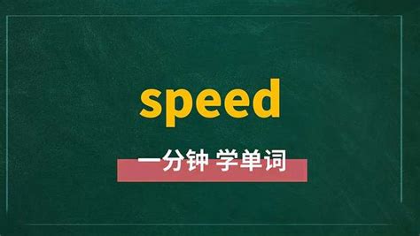 一分钟学英语speed单词详解,教育,在线教育,好看视频