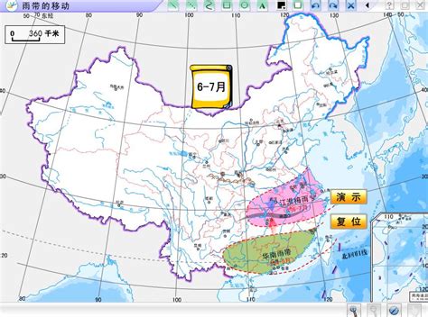 中国雨带移动flash演示图_地理动画_初高中地理网