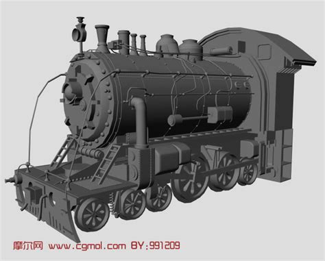 火车头3D模型_火车模型下载-摩尔网CGMOL