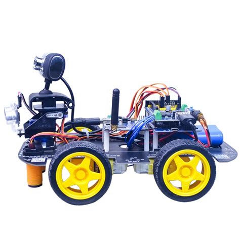 for Arduino智能小车4WD创客编程机器人蓝牙遥控循迹避障车DIY套 | 还不错创客商城