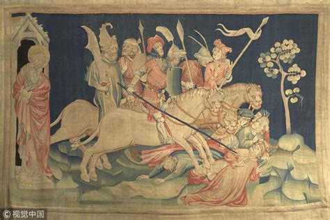中世纪最壮观挂毯（法国昂热城堡珍藏）：圣经启示录2：死亡四骑士，七号吹响七灾（超清大图） - 知乎
