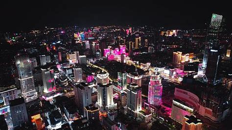 航拍江西吉安城市夜景灯光mp41080P视频素材-第10439个作品