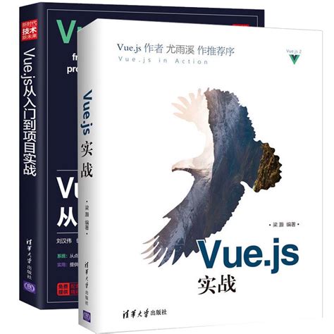 Vue.js实战+Vue.js从入门到项目实战全2册 Vue.js项目开发从入门到精通 Vue开发网站前端开发技术书籍自学基础程序设计实战书籍_虎窝淘