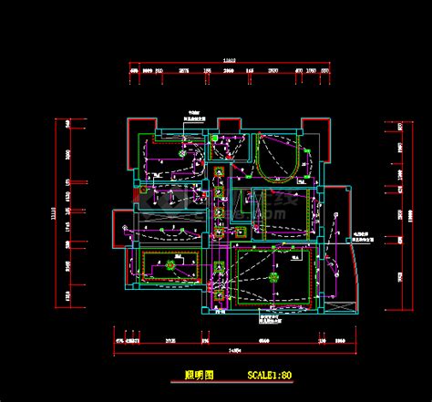 某市某小区家装电路图设计CAD图纸_住宅小区_土木在线