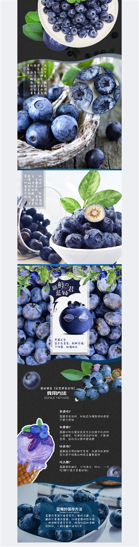 蓝莓水果电商淘宝详情页模板素材-正版图片400334659-摄图网