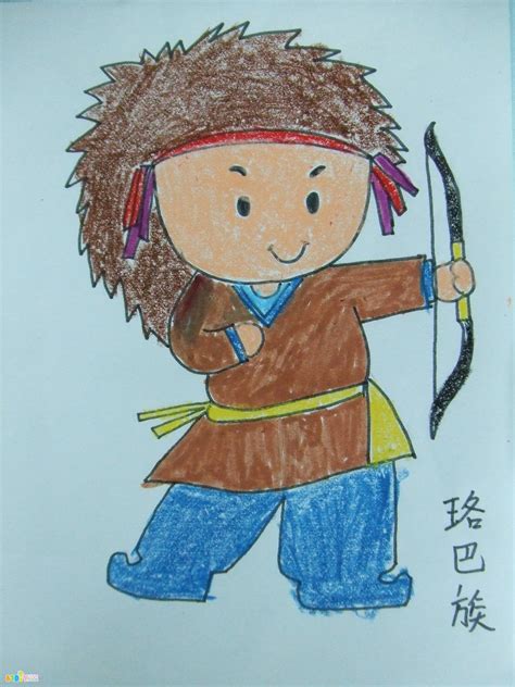 标签： 儿童画56个民族简笔画 - 抖兔教育