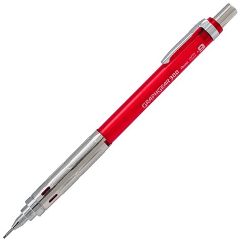 Pentel Mechanical Pencil Graphgear 300 Red .9Mm Cd - Endeavours ThinkPlay