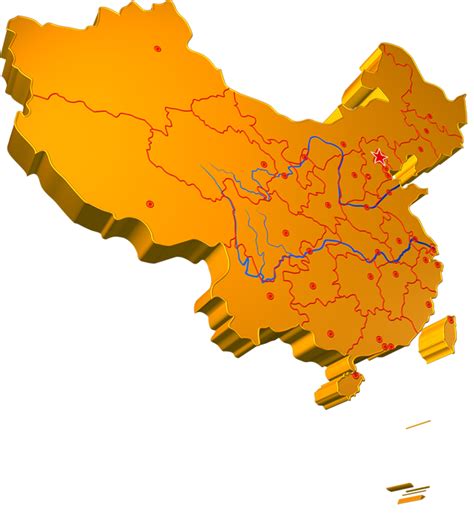 中国地图立体感的图片