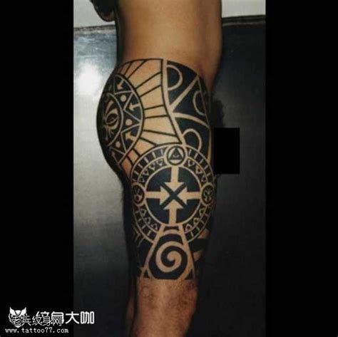 腿部个性图腾纹身图案 - 图腾纹身图案大全 武汉老兵纹身