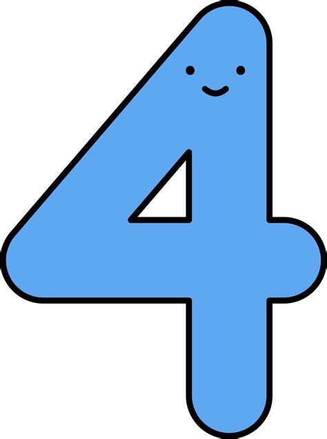 Blue Number Four Clip Art at Clker.com - vector clip art online - Clip ...