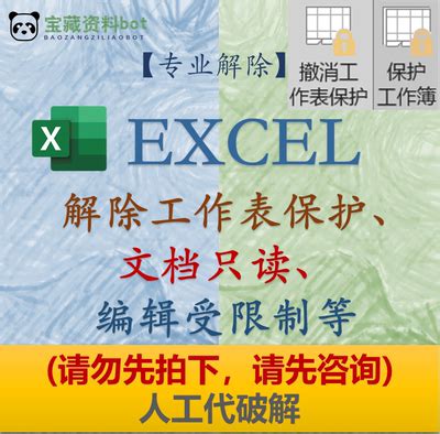 Excel密码破解密工具 打印解锁编辑表格撤销保护只读秒破还原办公-淘宝网