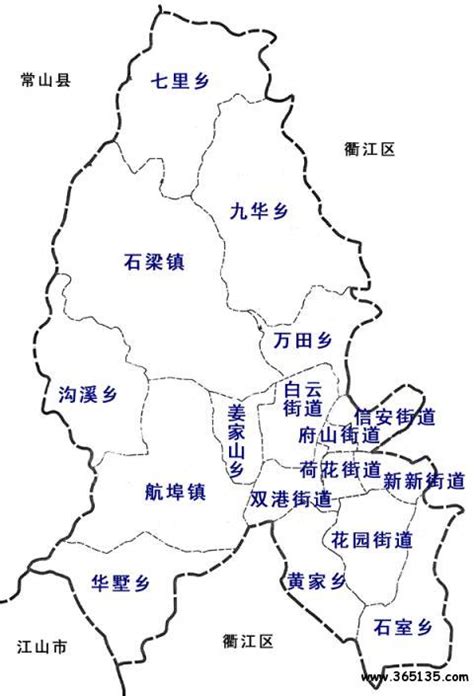 衢州市柯城区行政区划图 - 中国旅游资讯网365135.COM