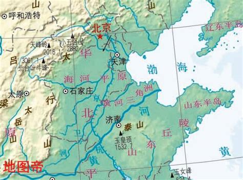 太行山脉地形图图片