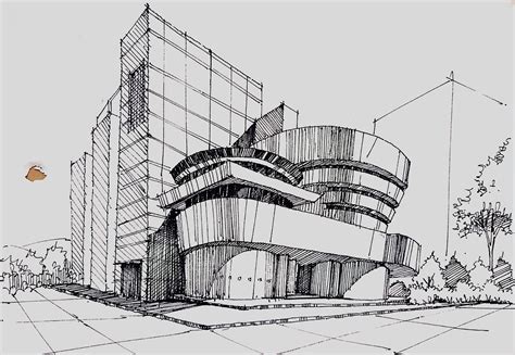 建筑速写图片